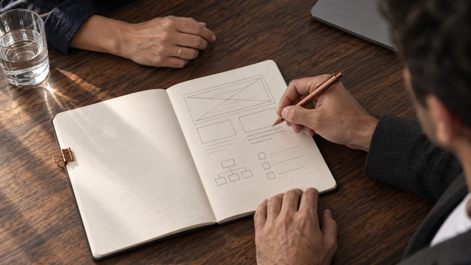 Illustrative planning of a website and workflow